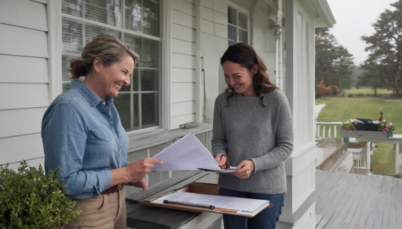 A homeowner reviewing a written quote with a provider in the Bernardsville area